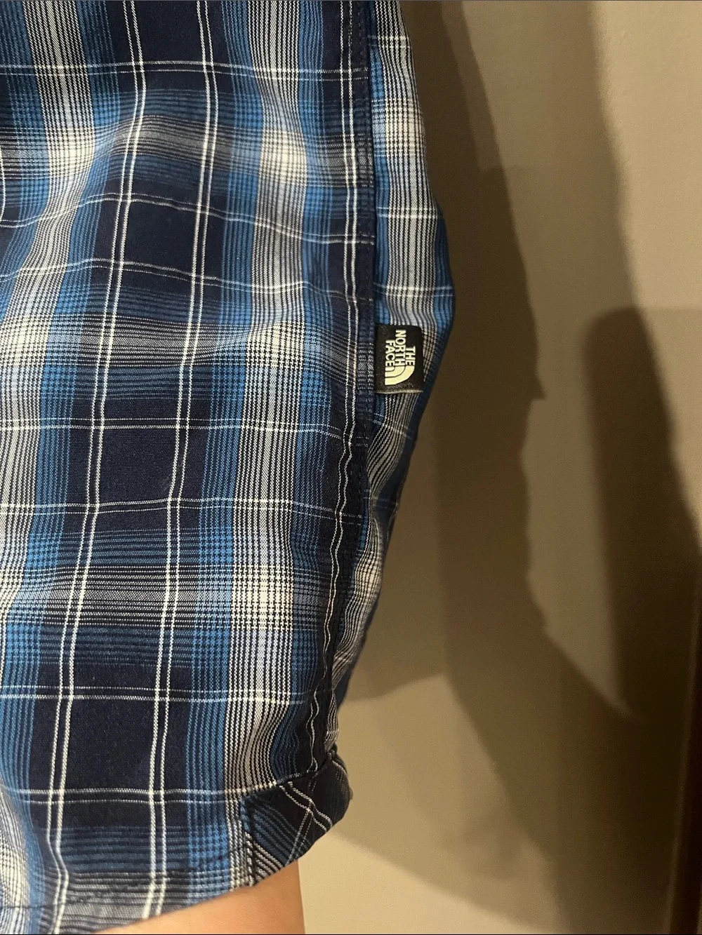 The North Face Men's Blue Plaid button up shirt